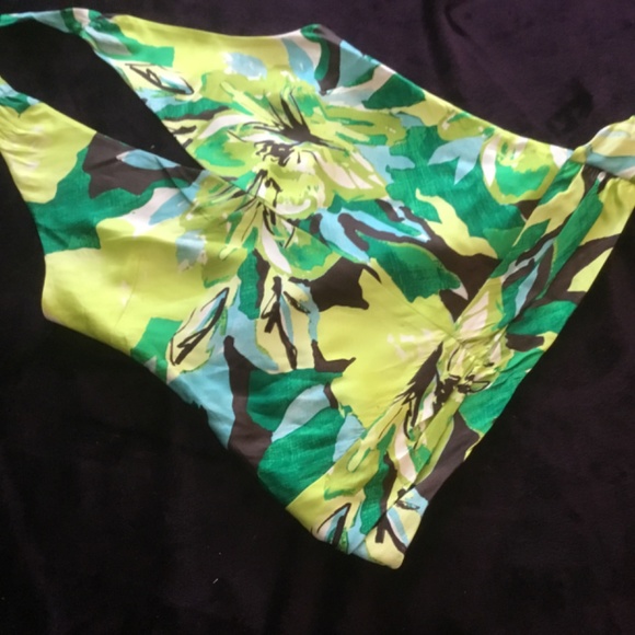 Banana Republic silk tropical halter top - Picture 3 of 9